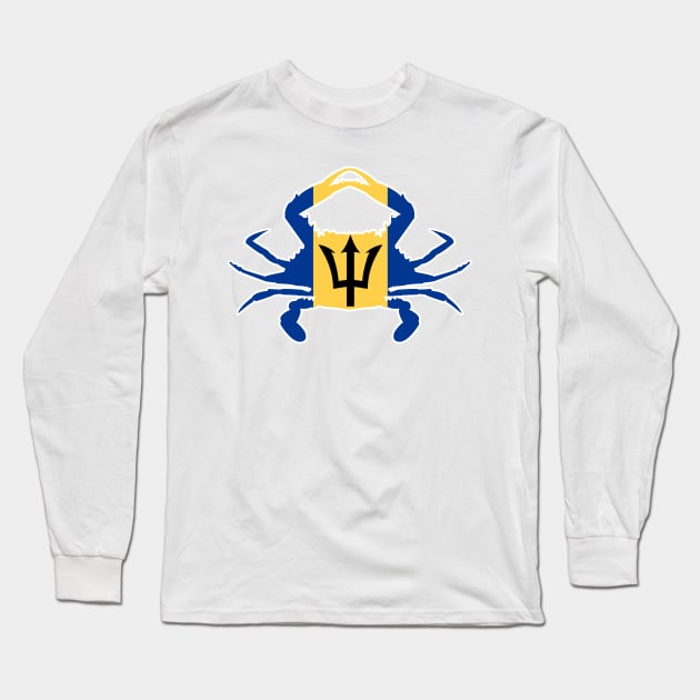 Barbados Crab Long Sleeve T-Shirt by Wickedcartoons